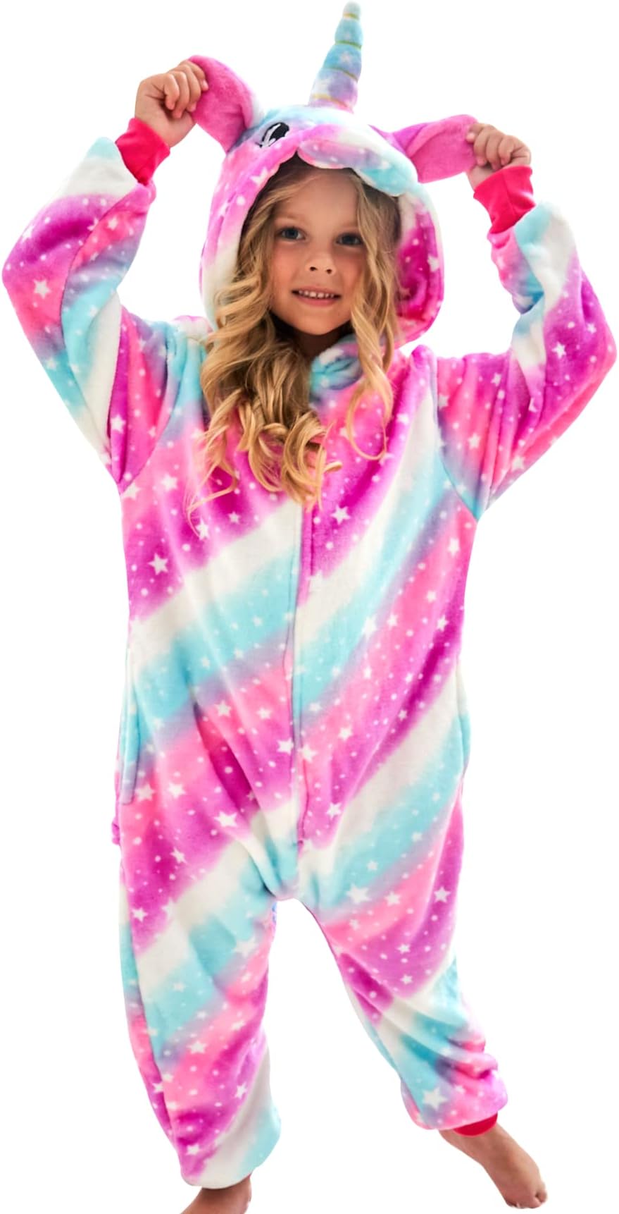 Girls Unicorn Sleepsuit Kids Unicorn Onesie Pyjamas