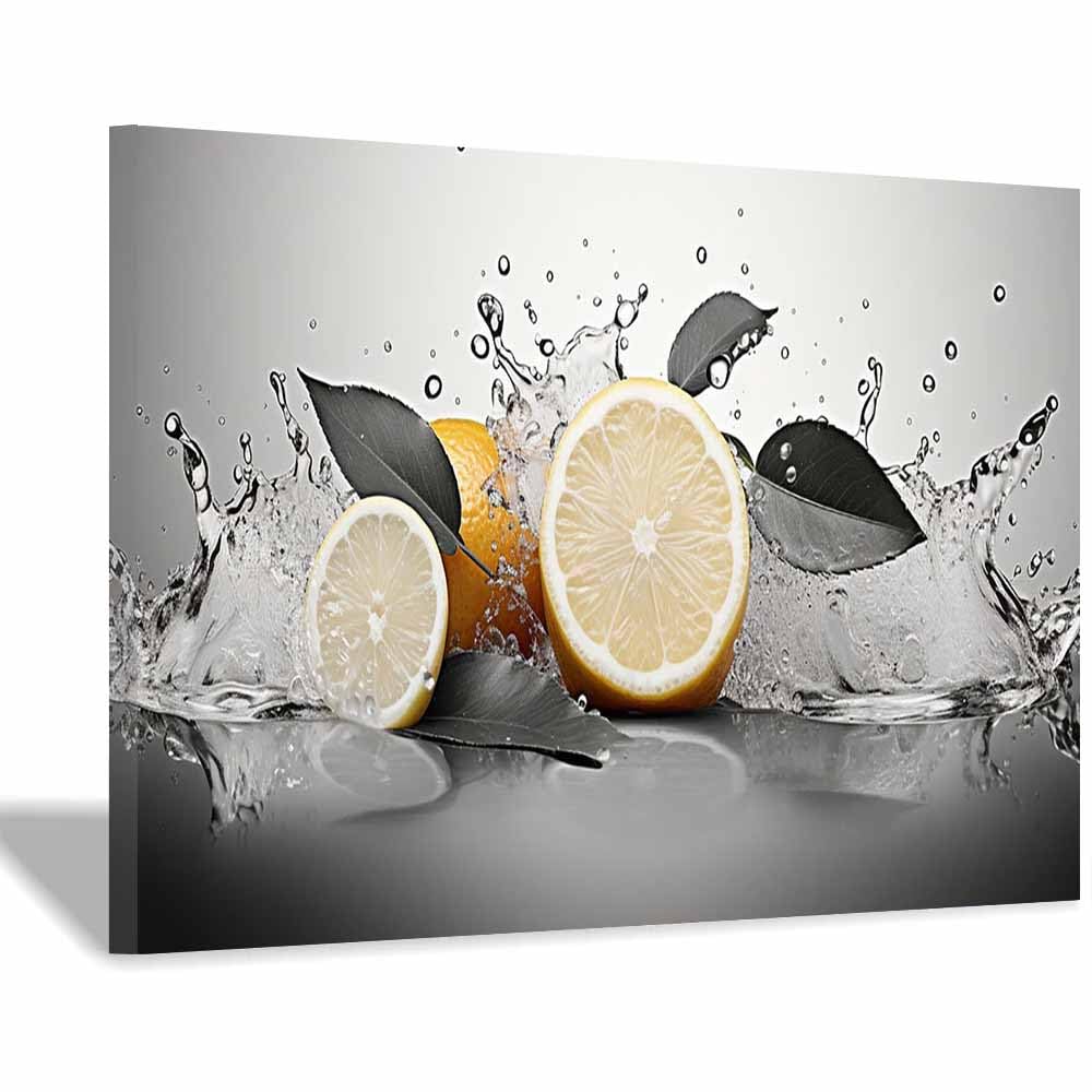Fruit Simple Pattern Salon Décoration Tableau Abstrait Jaune Encadré 40x60 - 8