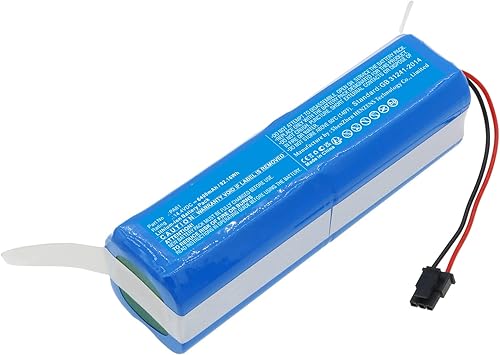 Synergy Digital Batería para aspiradora, compatible con aspiradora híbrida Eufy RoboVac X8, (iones de litio, 14.4 V, 6400 mAh), capacidad ultra