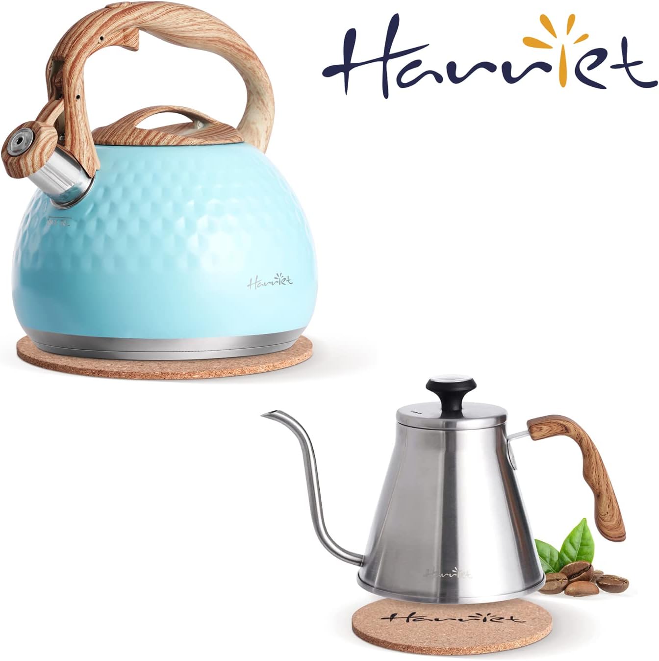 Harriet 3L Tea Kettle/Whistling Kettle 1.1L Gooseneck