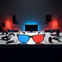 Vista 1 de Gafas 3D rojas y azules universales para TV y películas, marco de video tridimensional, gafas 3D, vidrio para juegos de DVD, gafas de estilo 3D