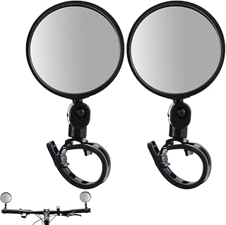Espelho de bicicleta | Espelho retrovisor seguro para guidão de bicicleta - Espelho de bicicleta de grande angular de 360 graus espelho retrovisor à prova de choque espelho convexo seguro Chenxu