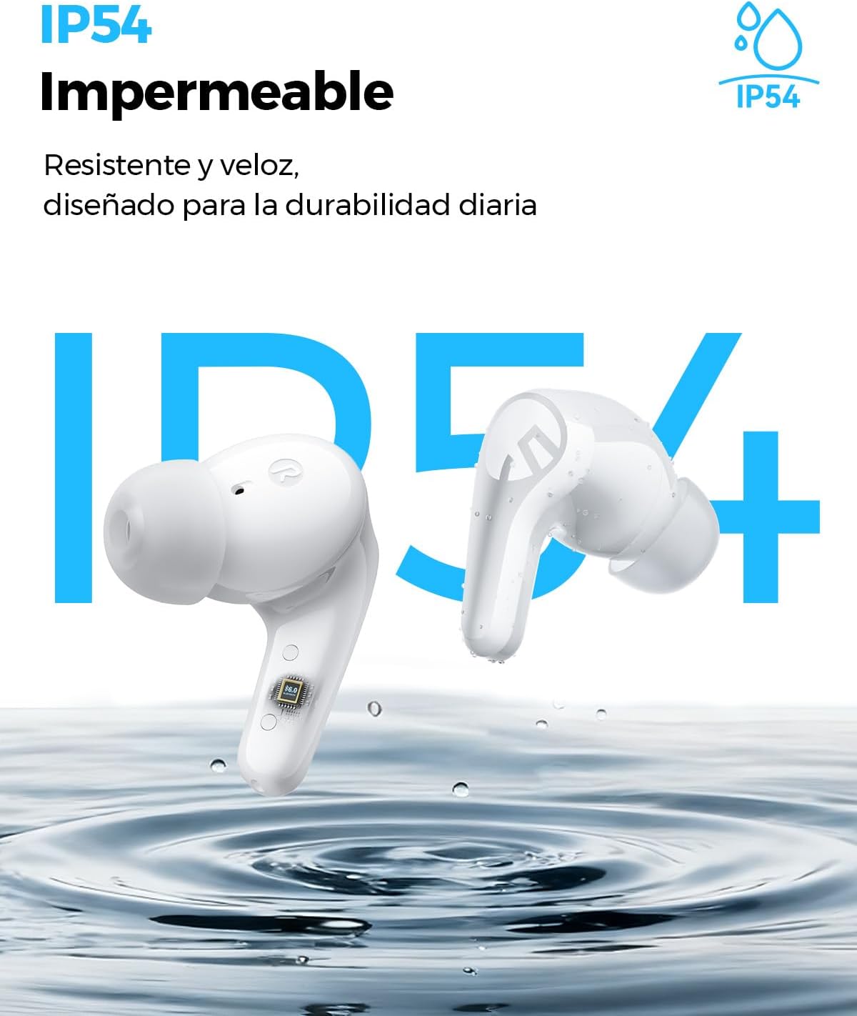 SoundPEATS C30 Auriculares Inalámbricos Bluetooth 6.0, Hi-Res LDAC, Cancelación de Ruido Híbrida ANC -52dB, Driver Dinámico de 12 mm, Reducción de Ruido de Llamadas de 6 Mics, 52H, Carga Rápida, App 9
