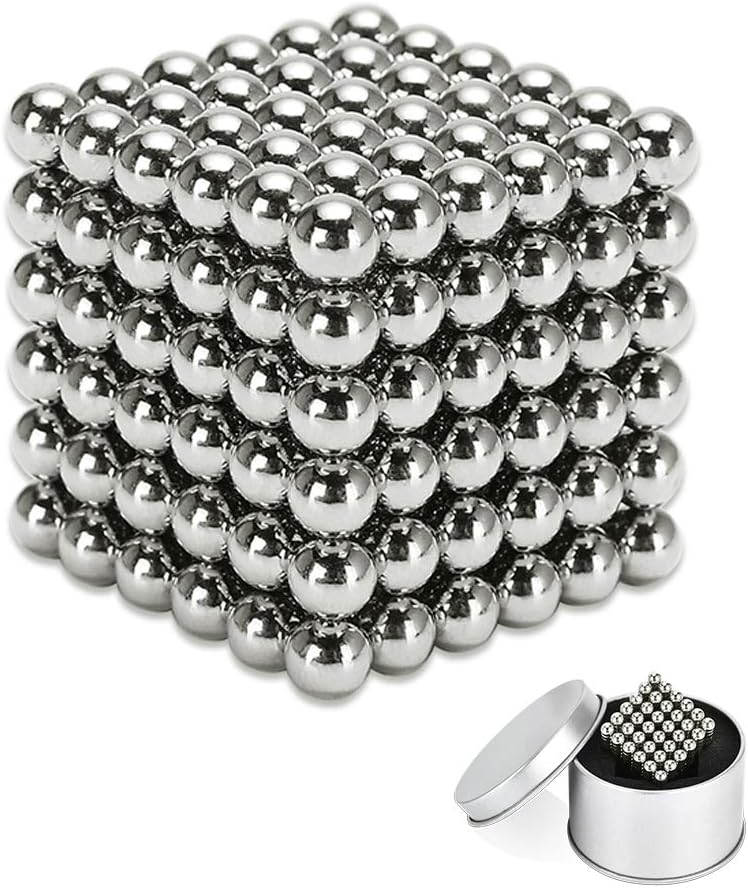 Exblue 6MM Magnetic Block Ball Cube,Magnets Sculpture Building Blocks Toys Intelligence Development Stress Relief,216 Pieces