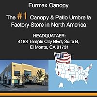 Vista 2 de Toldo Eurmax comercial de 3 m x 3 m, carpa para armar, toldos para fiestas en exteriores con 4 paredes laterales desmontables, con cierres, y bolsa