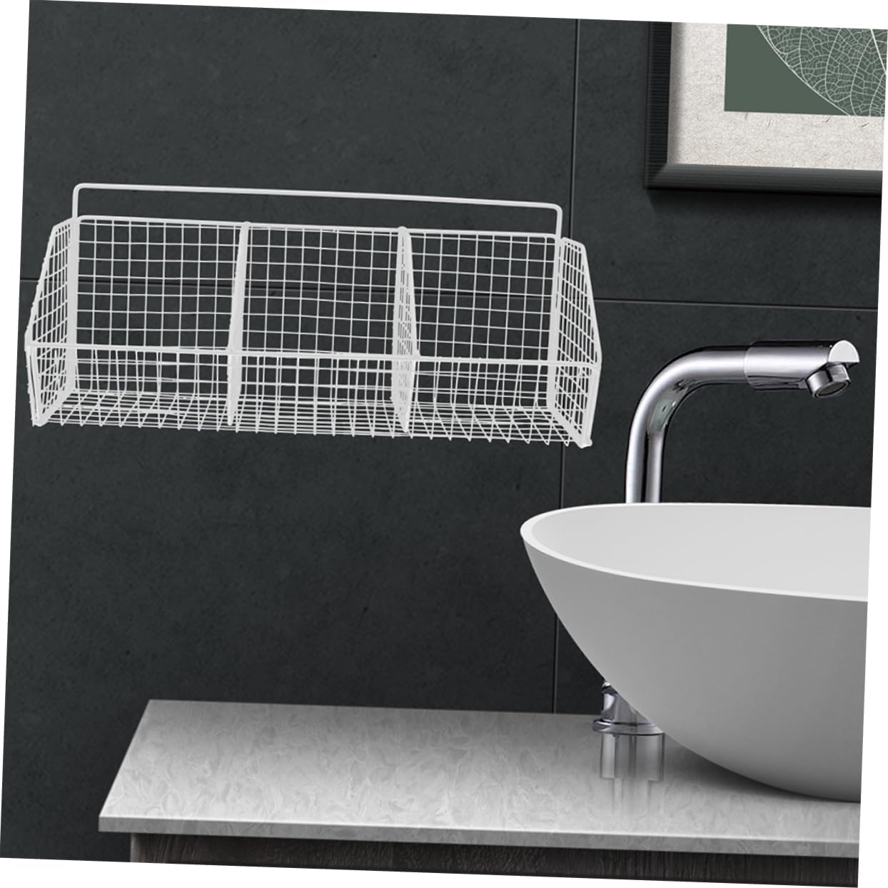 2pcs Wall Hanging Basket Carbon Steel Storage Organizer Kitchen Wall Mounted Vegetable Fruit Holder Space Saving Rack for Onions Potatoes Condiments