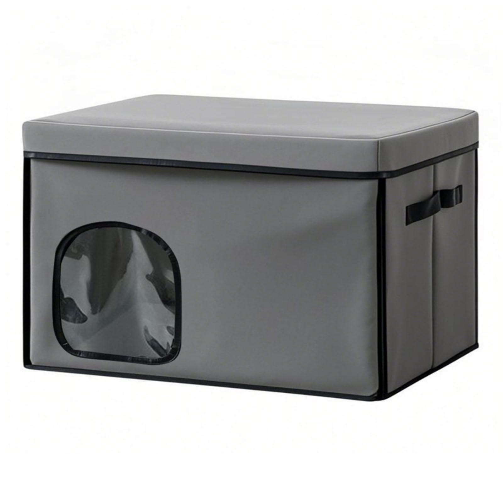 Maisonnette pour Chat Isole, Gris, Grand sans Support 62 35 35CM