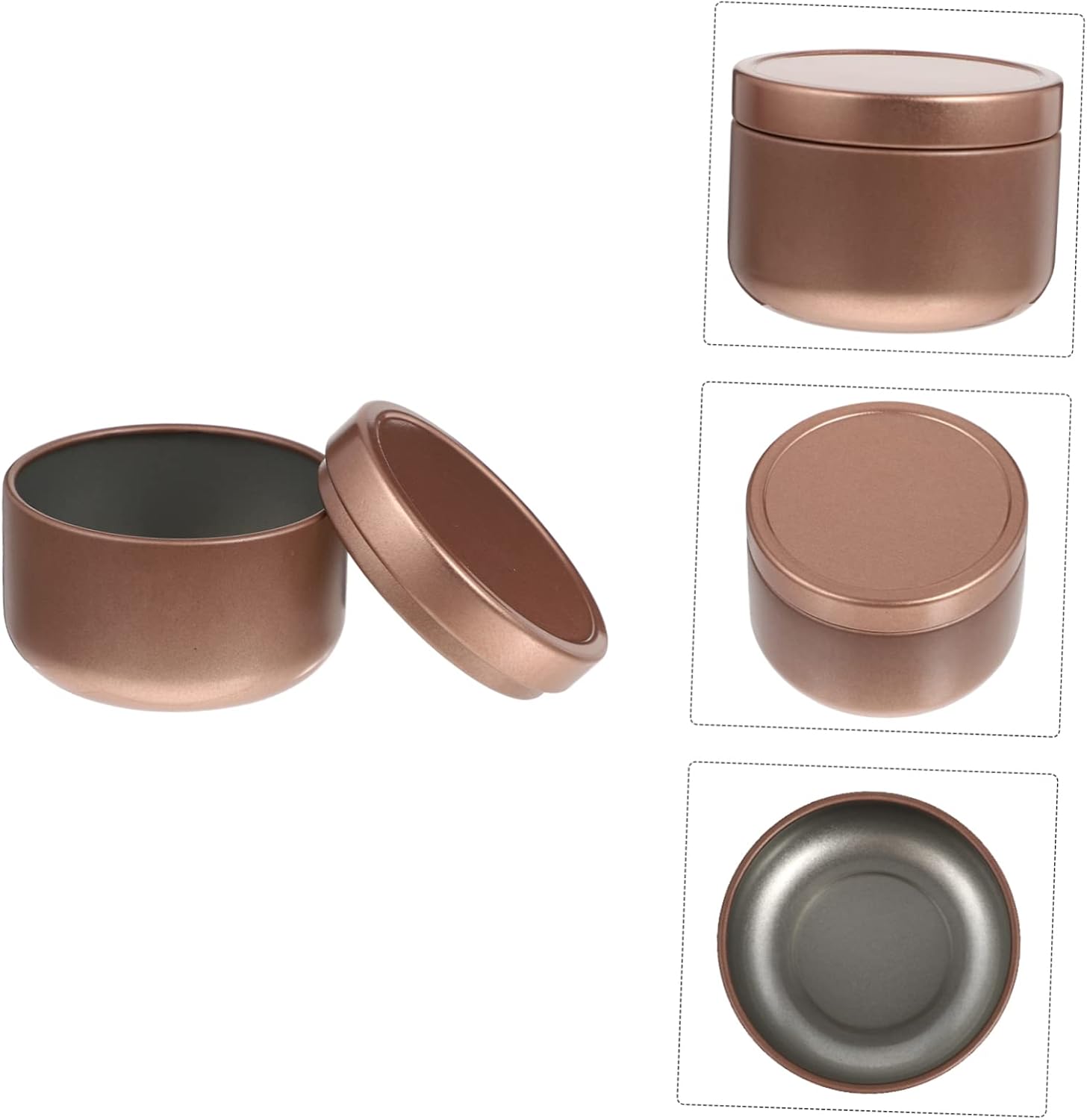 12pcs Tinplate Candle Storage Containers for DIY Candles Durable Jars for Home Decor Wedding Favors and Packaging