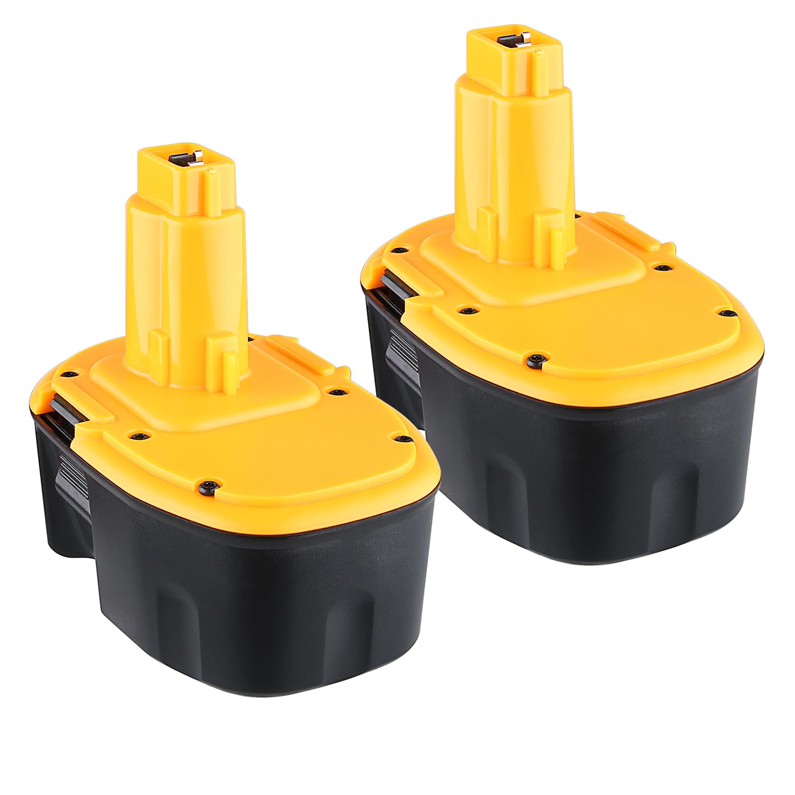 DC9091 4.8Ah 2Pack Ni-MH Replacement for Dewalt 14.4V Battery Compatible with Dewalt Battery DC9091 DW9091 DW9094 DE9091 DE9092 DE9038 Cordless Power Tools (Black and Yellow are Shipped Randomly)