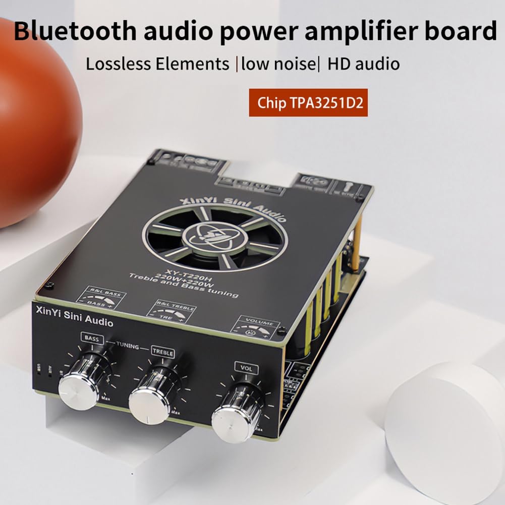 Module Amplificateur Audio Bluetooth XY-T220H 220 W X 2 Réglage Haute et Basse Fréquence Stéréo Double Canal TPA3251-A