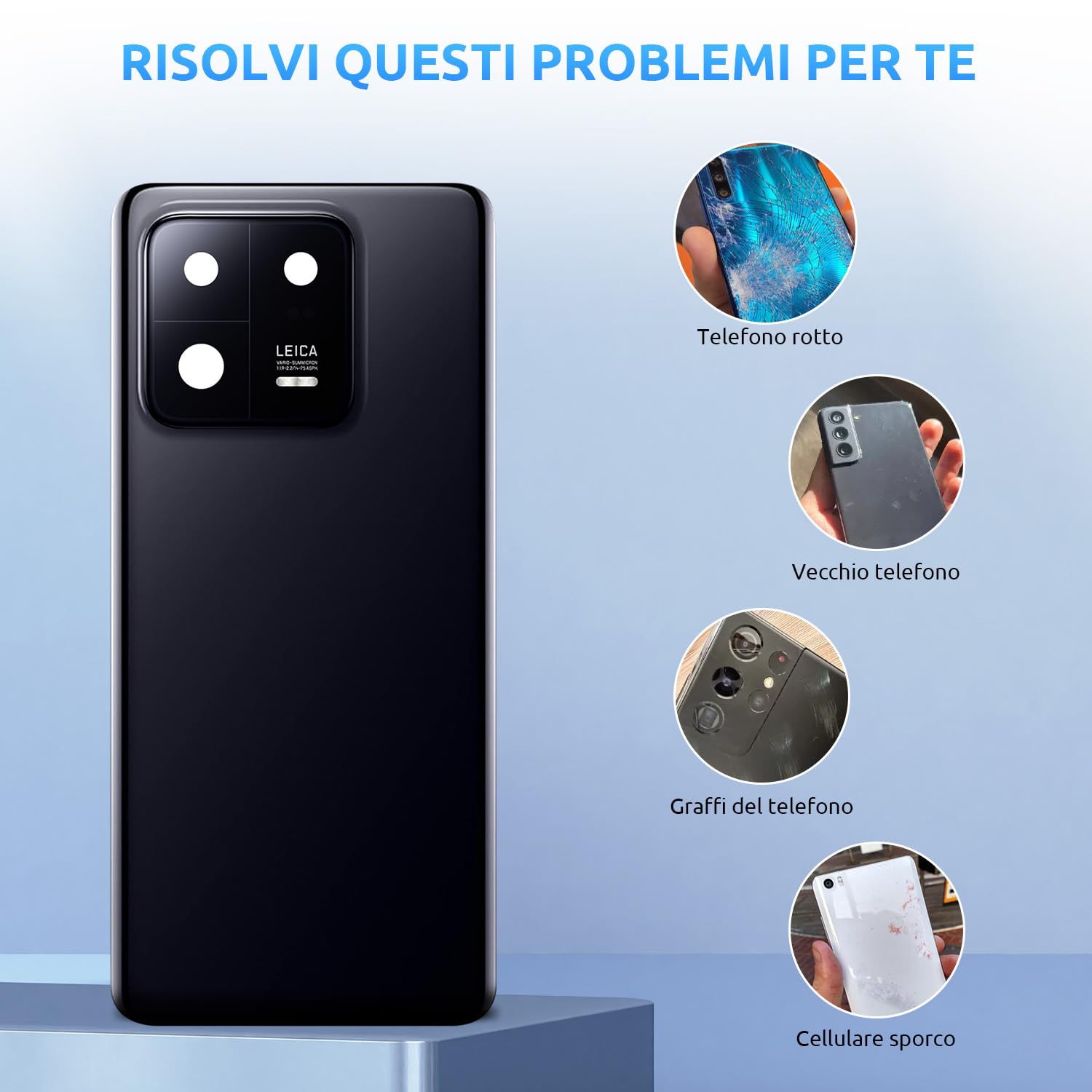 BACK COVER PER XIAOMI POCO X4 PRO 5G BLU CON Vetro Cam 5600040k6p00.1.39.537.gp.29940
