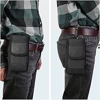 Vista 7 de Funda vertical de nylon para teléfono celular con clip para cinturón y gancho - XL