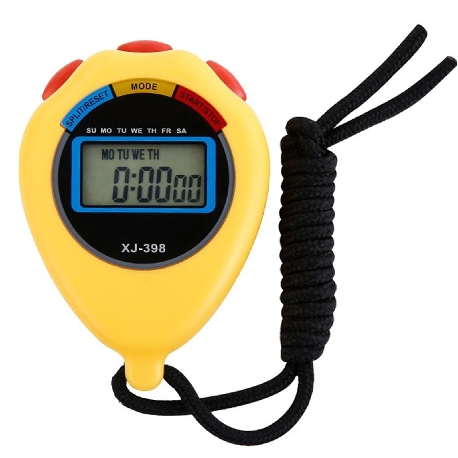 Oiujhgcds Yelow Stopwatches, Digital Stopwatch Multi-Function Sports Timer Handheld Portable Outdoor Lcd Running Chronograph Stop