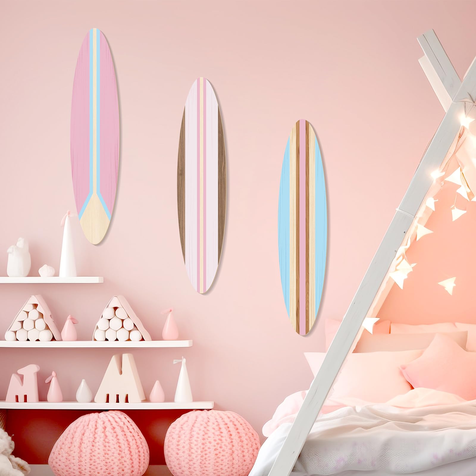 Amazon.com: Zzbakress 3 Pieces Cute Surfboard Wall Decor Beachy