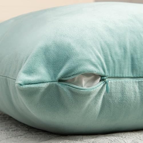 Miniatura 4 de Junfawn Juego de 4 fundas de almohada decorativas de 18 x 18 pulgadas para sofá y sofá fundas de cojín cuadradas suaves de terciopelo para