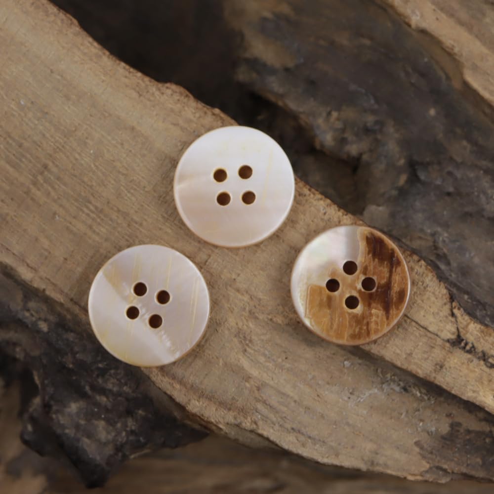 10-100 Pezzi 10-15 mm Bottoni in Conchiglia Naturale, Bottoni Rotondi in Conchiglia per Cucito Artigianale per Camicia Maglione Cardigan Fai da Te Artigianato Decorazione Accessori
