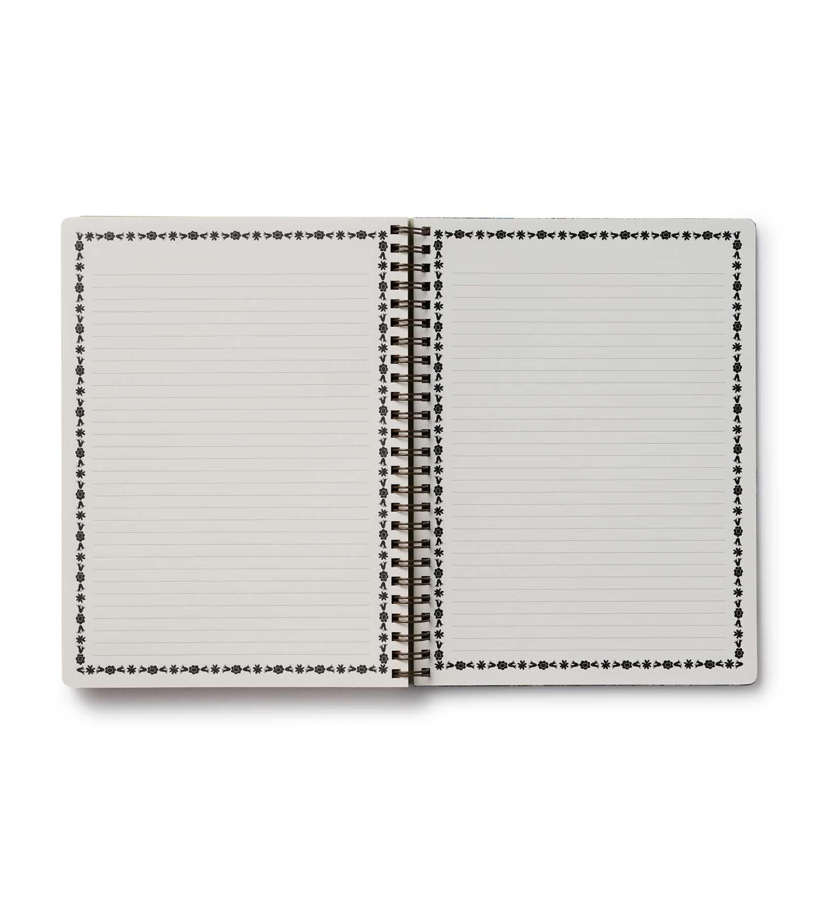 RIFLE PAPER CO. Mimi Agenda scolaire à spirale 2027 17 mois à couverture souple 1er août 2026 à décembre 2027, 21,6 x 15,9 cm (L x l), vue hebdomadaire et mensuelle, pages pour contacts et objectifs