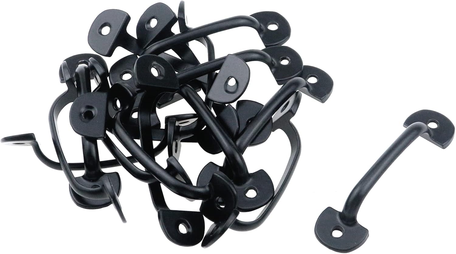 Antrader Mini Cabinet Hardware Handle Pulls, Black, Approx. 2" (50mm) Hole Centers, Pack of 16