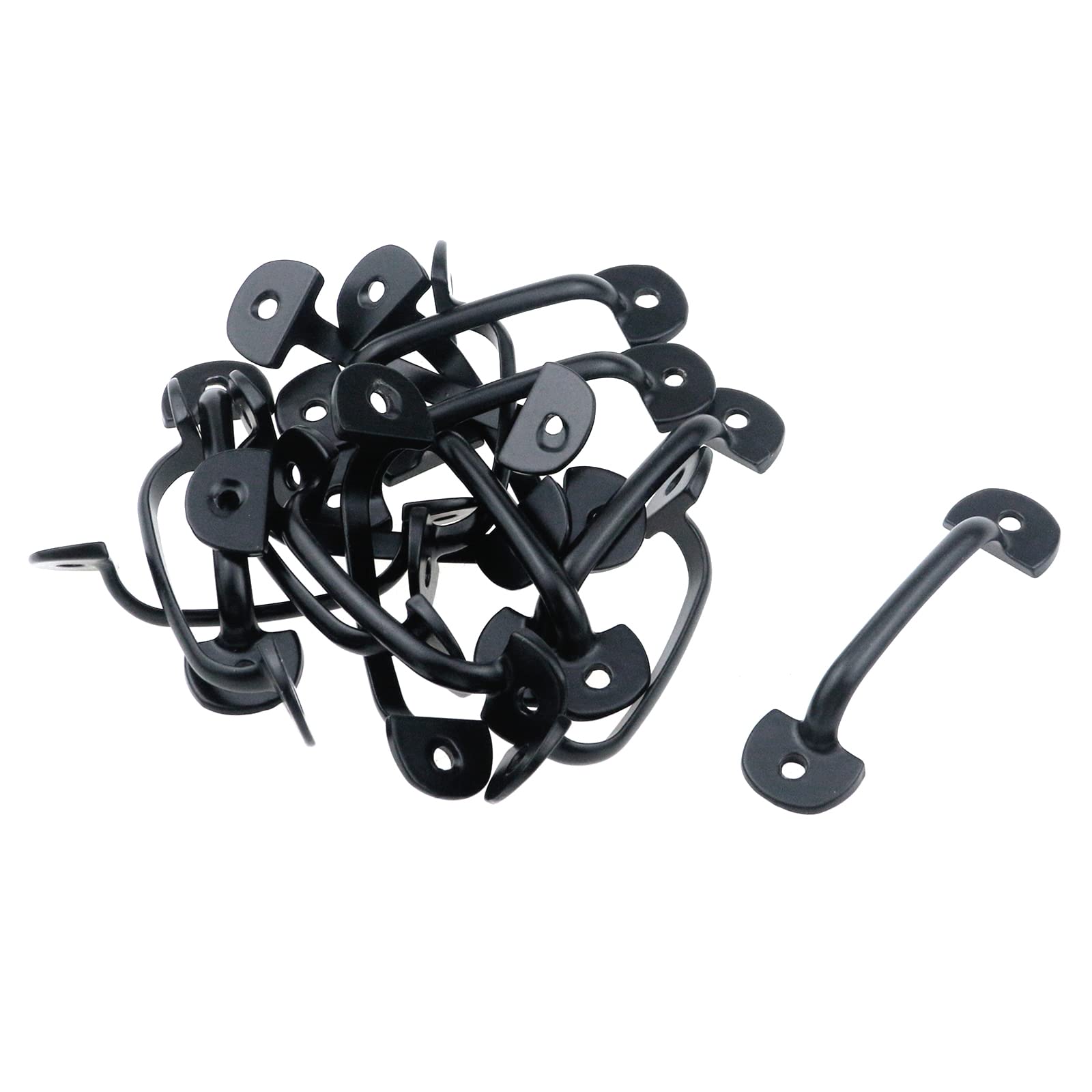 AntraderMini Cabinet Hardware Handle Pulls, Black, Approx. 2" (50mm) Hole Centers, Pack of 16