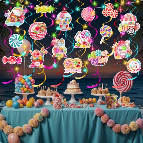40Pcs Sweet Candyland Birthday Decorations