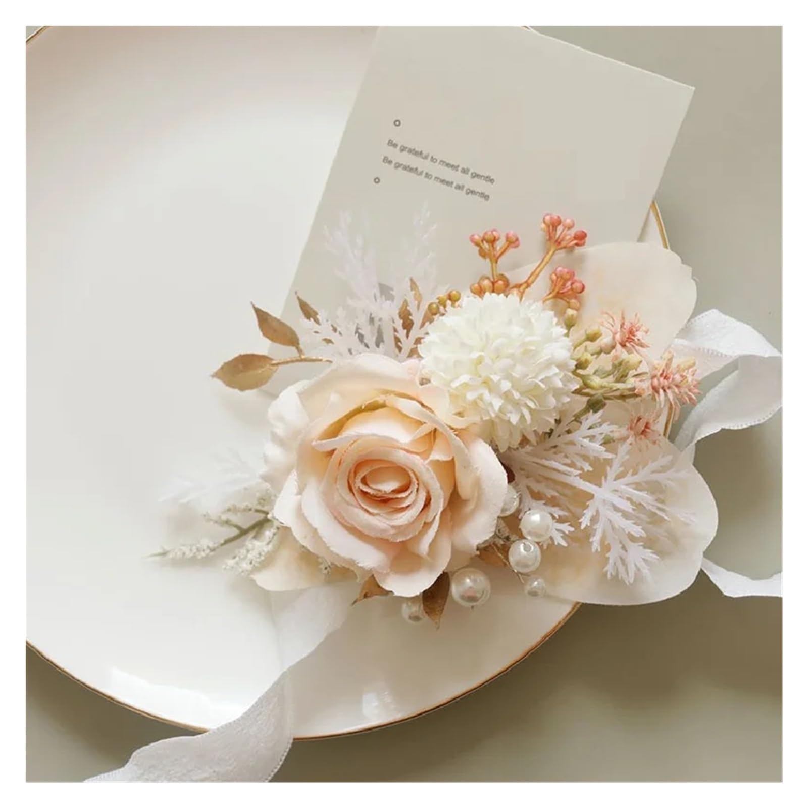 Ansteckblume BräUtigam Hochzeits-Handgelenk-Korsagen und Boutonnieres, Hochzeitssträuße, künstliche/simulierte Damen-Boutonnieres, Schulter-Corsagen | A Boutonnieres