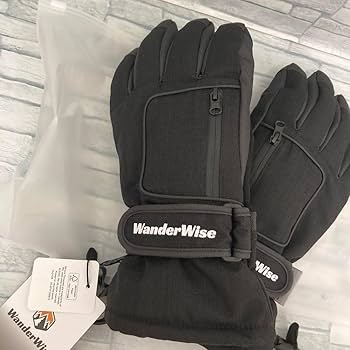 ブラック スキーグローブ 合成繊維製 ブラック スキーグローブ 合成繊維製