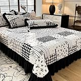 Multifonctionnel: Cette couverture de lit matelassée a un design élégant et une texture épaisse. Elle peut être utilisée comme les couettes, les couvertures et la décoration intérieure, convient à de nombreuses occasions, telles que le canapé du salon, la chambre à coucher, l'extérieur, etc.