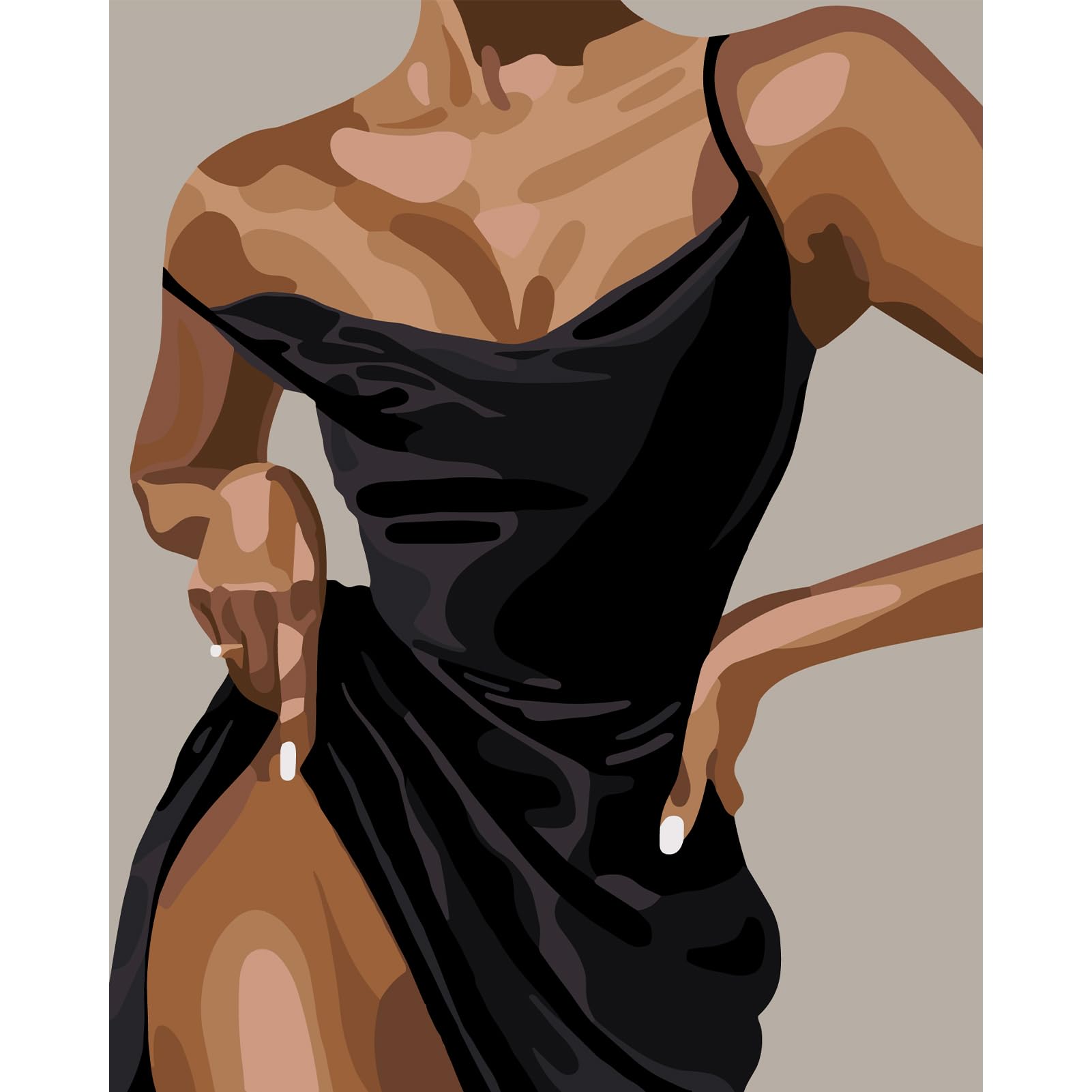 JATOKPaint by Numbers Kits for Adults, Painting Kits for Beginners On Clear Symbols Colored Canvas, Easy DIY Acrylic Pigment Drawing Paintwork for Home Wall Decor, 16x20 in Frameless, Lady