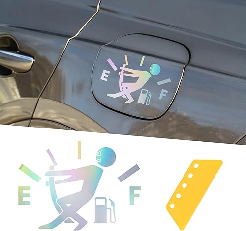 Divertida calcomanía para tanque de combustible de automóvil, logotipo de EF, impermeable, de alto consumo de gas, calcomanías vacías universales