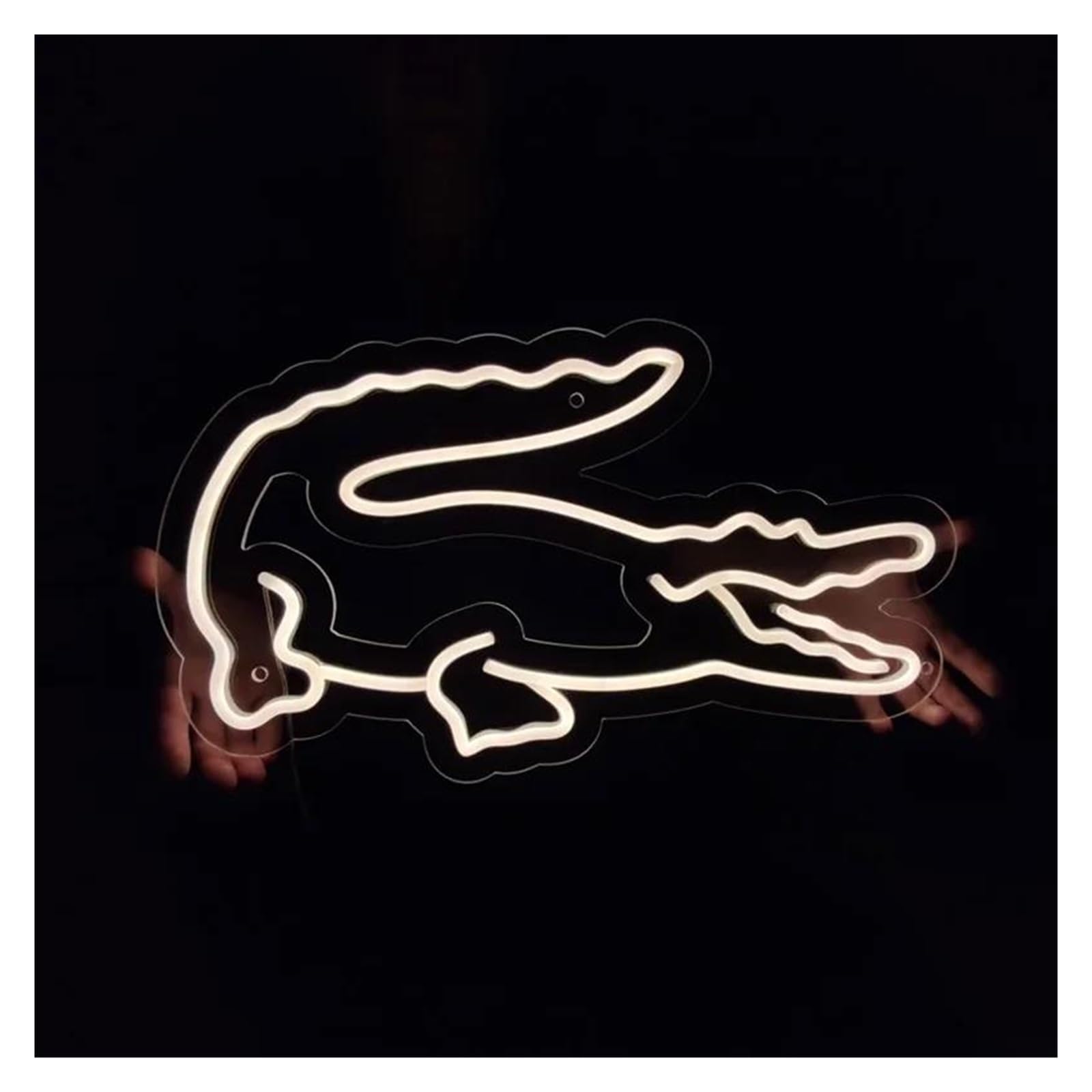 Lemst C Signs Lamp Rocodile Neon Signs Usb Powered Adjustable Brightness Animal Neon Lights, Suitable For Lub Party Decor 20Cmx38cm(C)