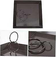 Vista 8 de Contenedor negro de 2 piezas de eslabones de lluvia para pájaros, contenedor de adorno de cadena de lluvia de metal, para cadenas de lluvia, cuenca