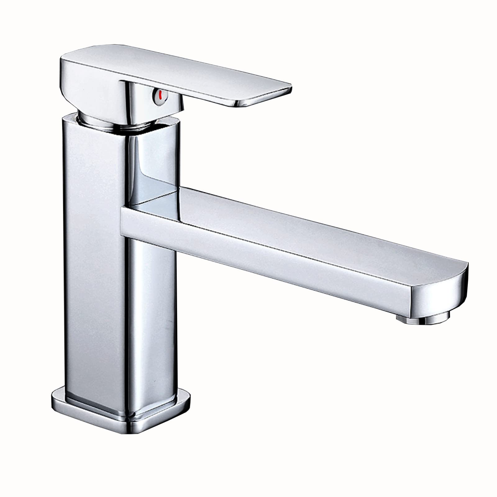 Mxxqrhf Chrome A Bathroom Sink Faucet Bathroom Sink Faucet Single Hole Brass Faucets Hot And Cold Bathroom Faucet Chrome 1 Hole Compatible With Balcony,,Single,Lever Monobloc Kitchen Mixer