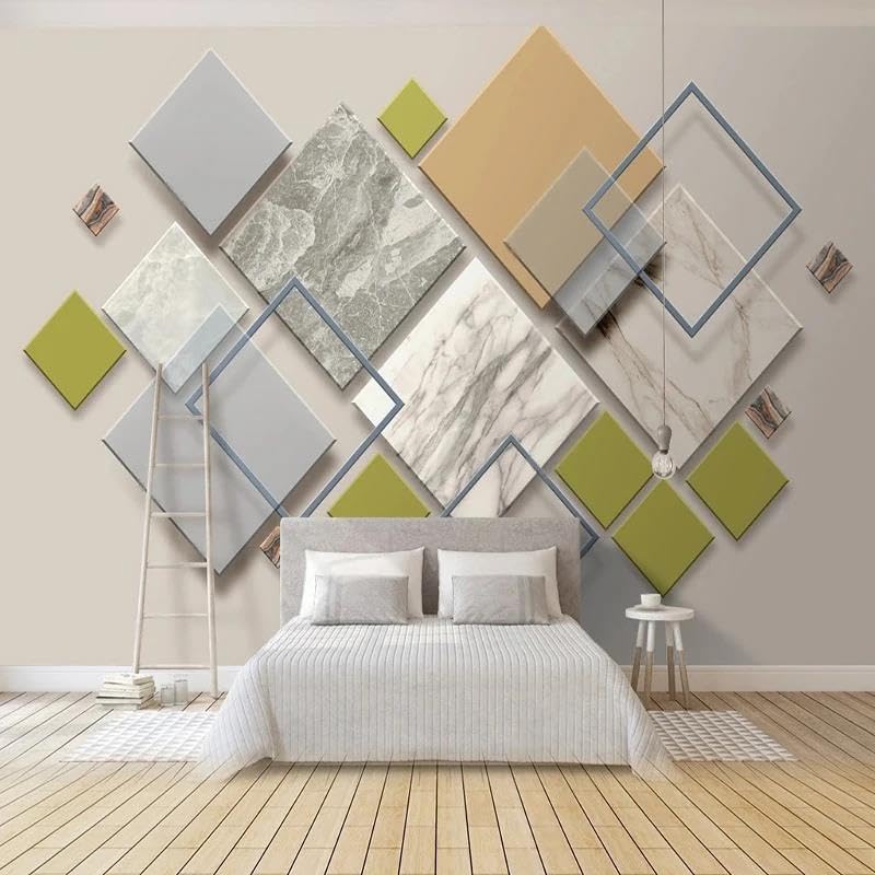 Papier peint mural 3d ILIYA en tissu intissé graphique pour salon et chambre