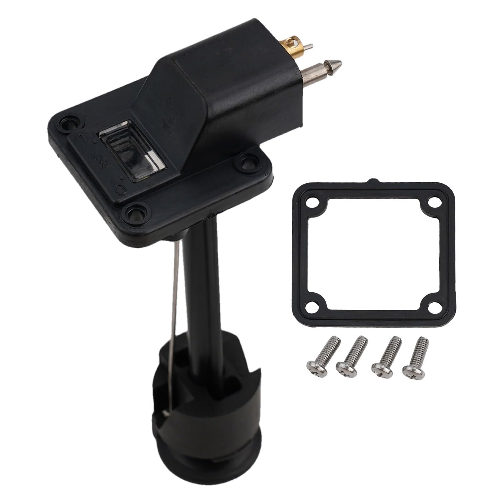 Connettore per serbatoio carburante fuoribordo, connettore per serbatoio carburante per barca, con raccordo per contatore di carburante per contenitore esterno standard da 12/24 l