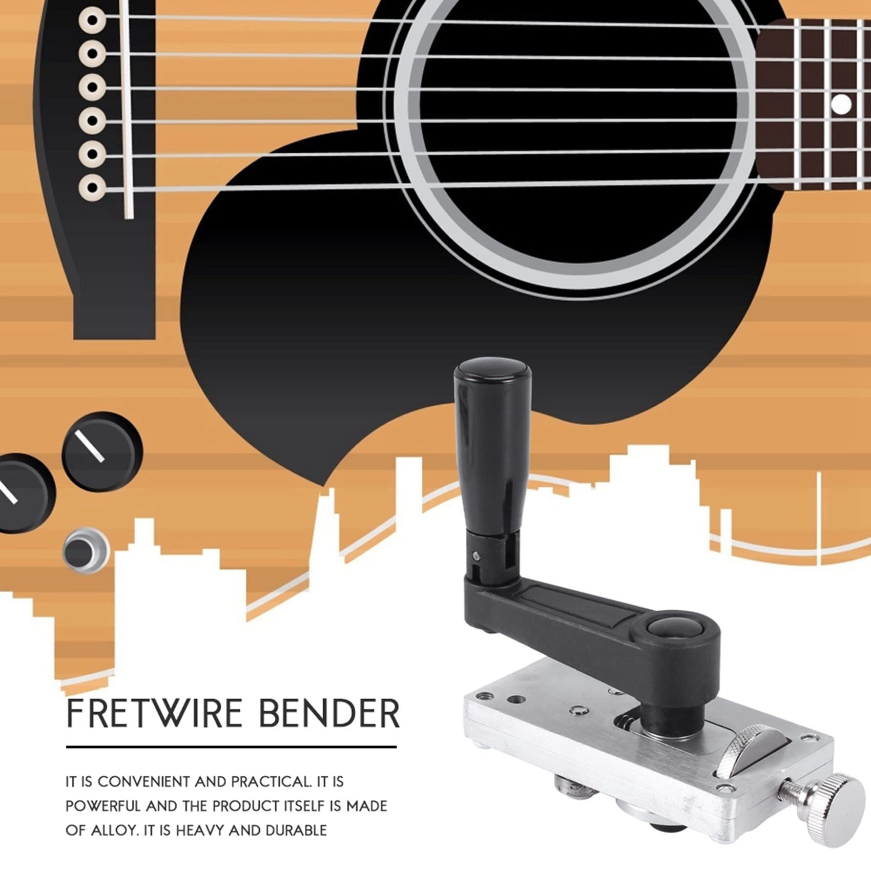 Gitarren Gitarren Werkzeug Alu Bund Bender Gitarren Werkzeug 13,8 X 5 Cm zum Biegen Von Gitarren Bund DräHten