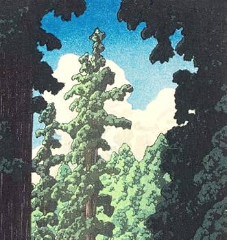 Amazon.co.jp: 川瀬巴水 版画 日光街道 昭和五年 56x39cm