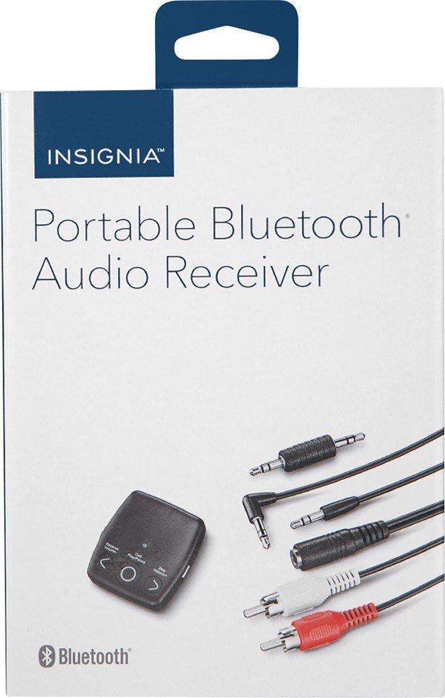 INSIGNIA Portable Bluetooth Audio Receiver with control buttons