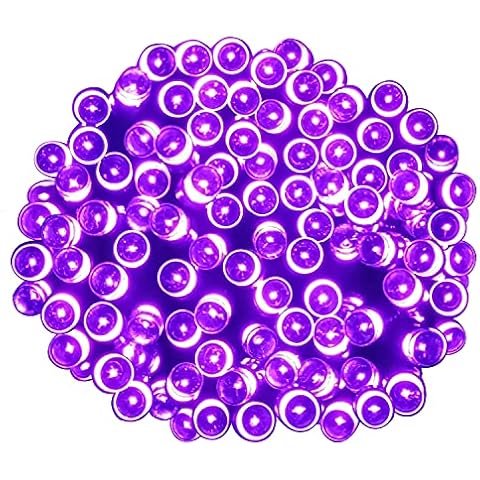 Tuokay Super Bright Plug in Fairy Lights with Memory Function, 23m 200 LED Christmas Lights, Halloween Decorative Indoor String Lights for Xmas Tree Gazebo Patio Yard Fence Wedding Ornament (Purple) Cover