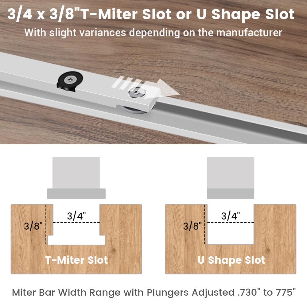 VIDOO Mosiężny Uchwyt 450mm Przymiar Kątowy 27 Kątów Box Joint Jig Szyna Stop Piła Stołowa Montażowa