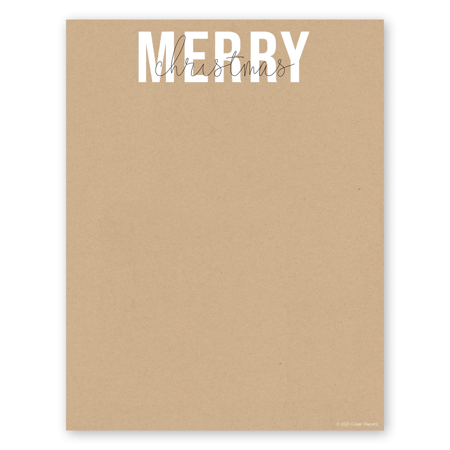 Christmas Pine Holiday Letterhead - 80 Sheets Pink Foil Design, 8.5x11 Inches