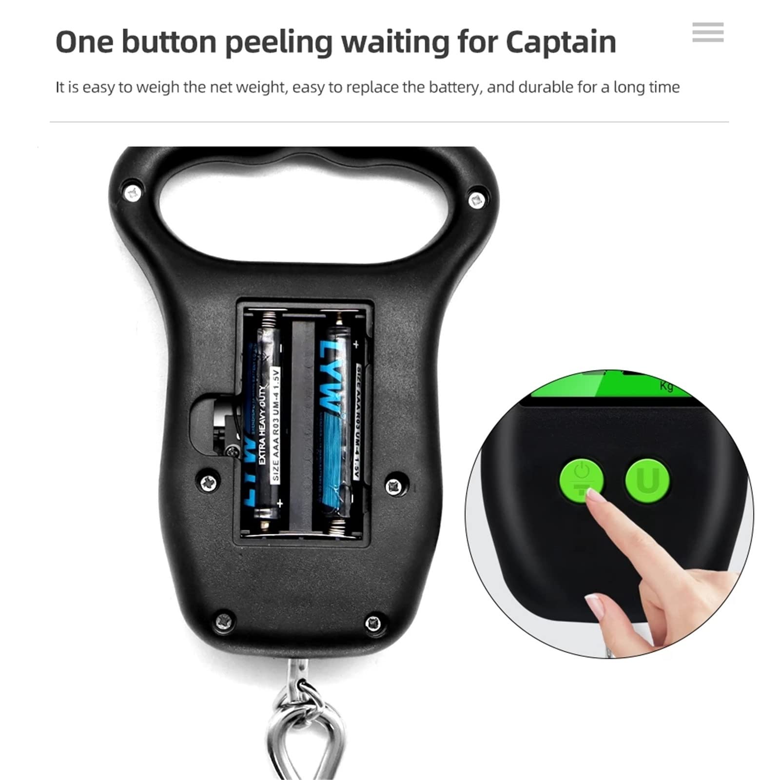 Báscula Digital portátil para Equipaje, 50 kg, 10 g, para Colgar Maletas, electrónica, LCD, para Viajes, Equipaje y Bolsas.