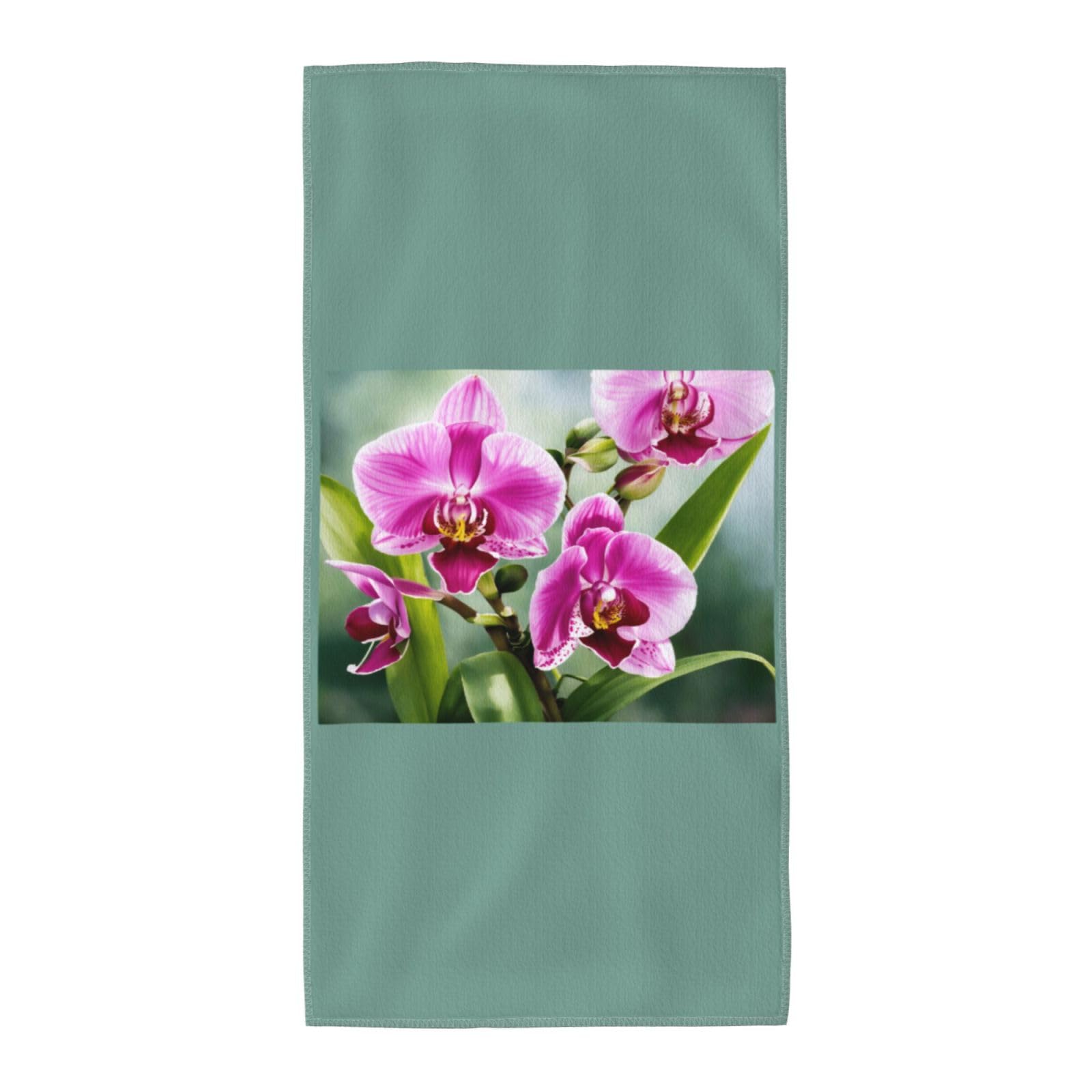 JBJGKHLP Orchid Print Adults Extra Long Beach Towel Soft Absorbent Quick-Dry Gym Swimming Running Yoga