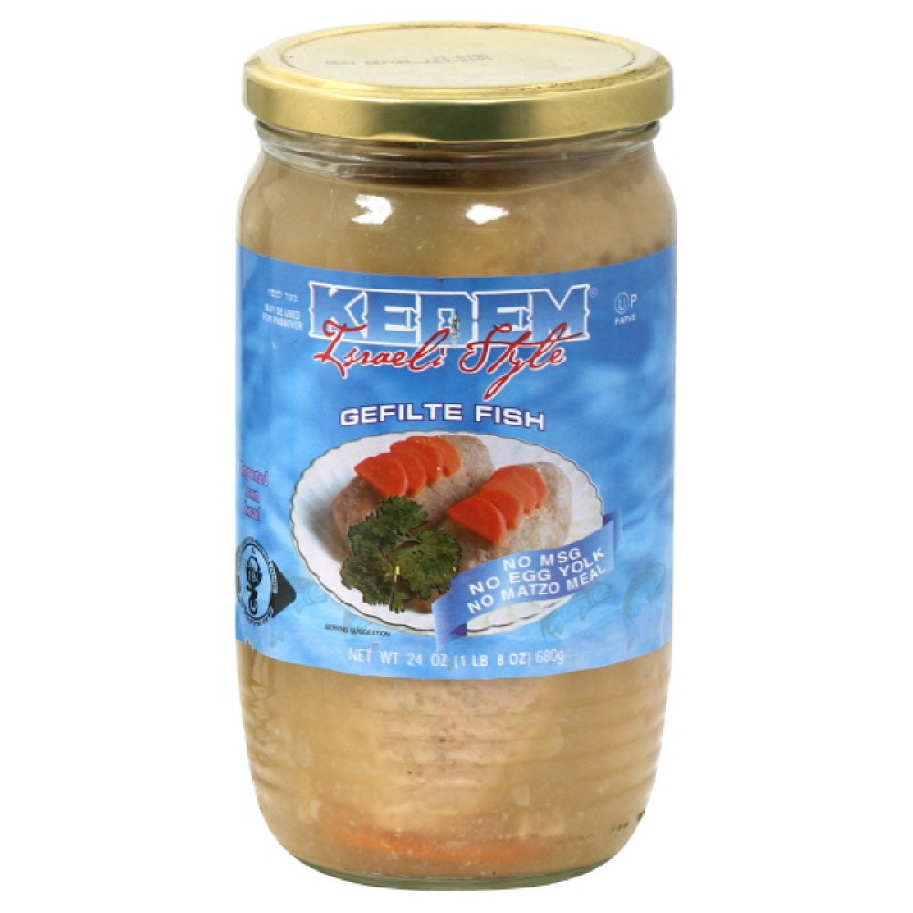 Kedem Authentic Israeli Style Gefilte Fish, 24 ounce jar (Pack of 3)
