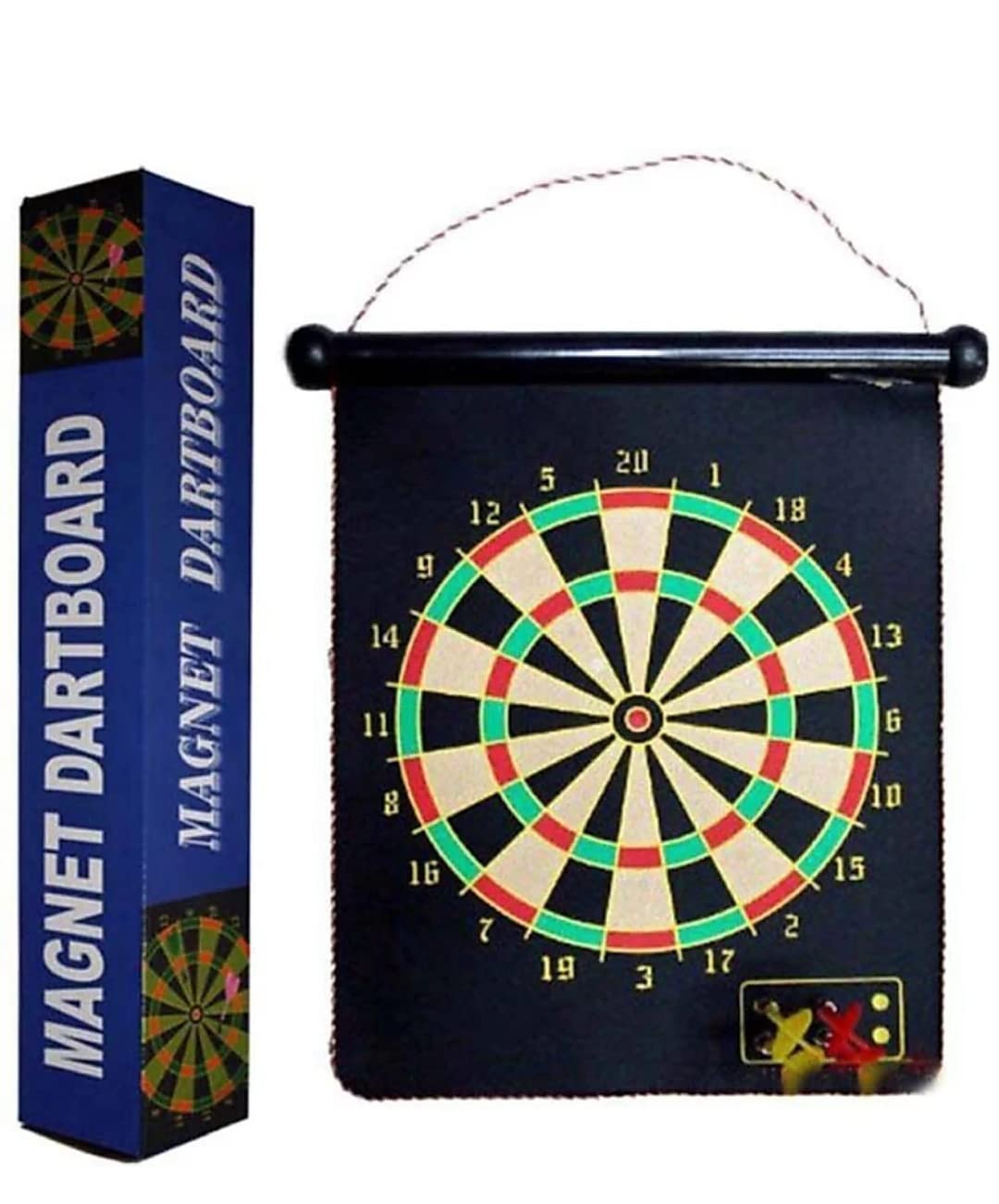 Right search 17 inch Dart High Magnetic Double Side Foldable and Portable Aiming Dart Board Game with 4 Non Pointed Dart Set Indoor and Outdoor Game Toy for Kids Multi Color (B09JWQ6VBC) Amazon Price History, Amazon Price Tracker