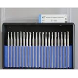 Carbide Bit Set,20 pcs ZT101 Carbide Polishing Grinding Bur Bit HP Low Speed for Alloy, Metal,Ceramics,Jewellery,Stone,Hard Wood