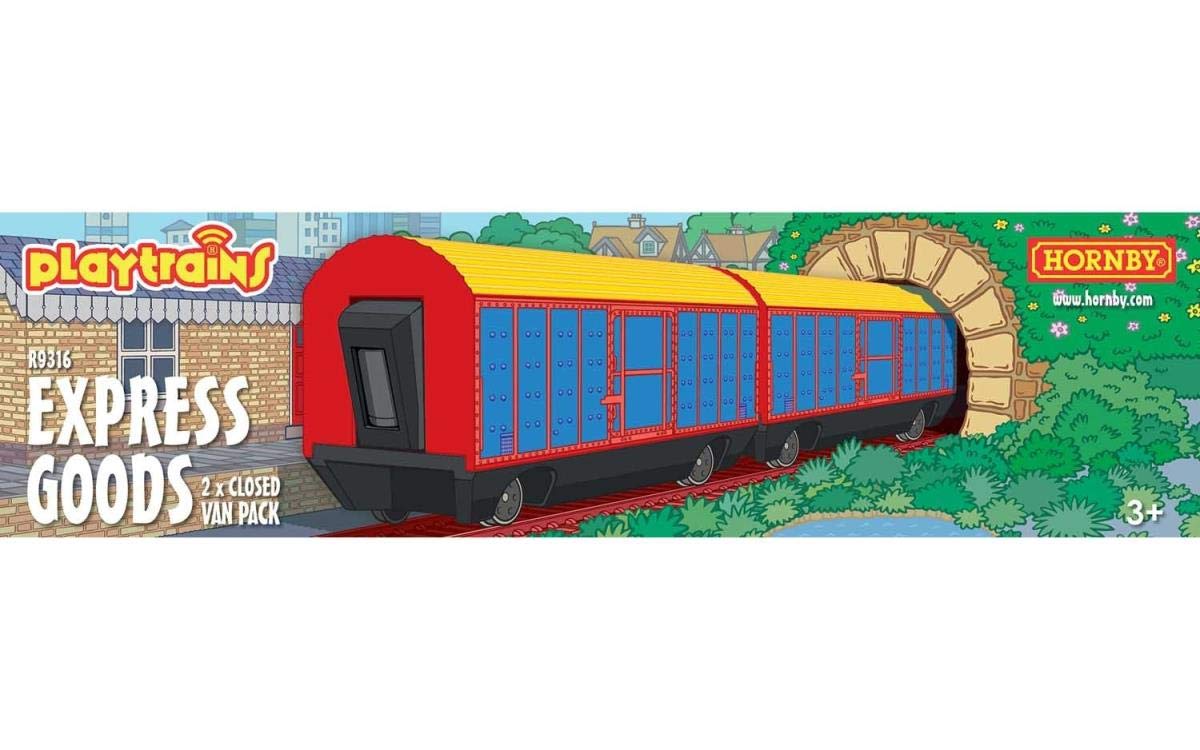 Hornby Playtrains Express Goods 2 x Closed Wagon Pack