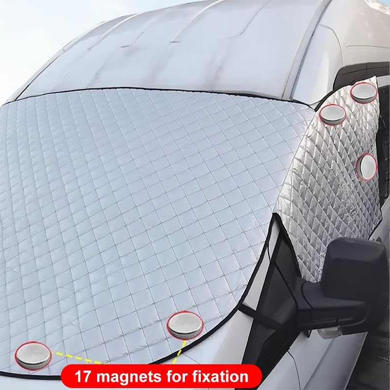 Frontscheibenabdeckung passend für VITO III W447 2014-2024,Wohnmobil Thermomatte isolierende Scheibenabdeckung aus Aluminium-Verbundmaterial 17 Magnete wetterfeste