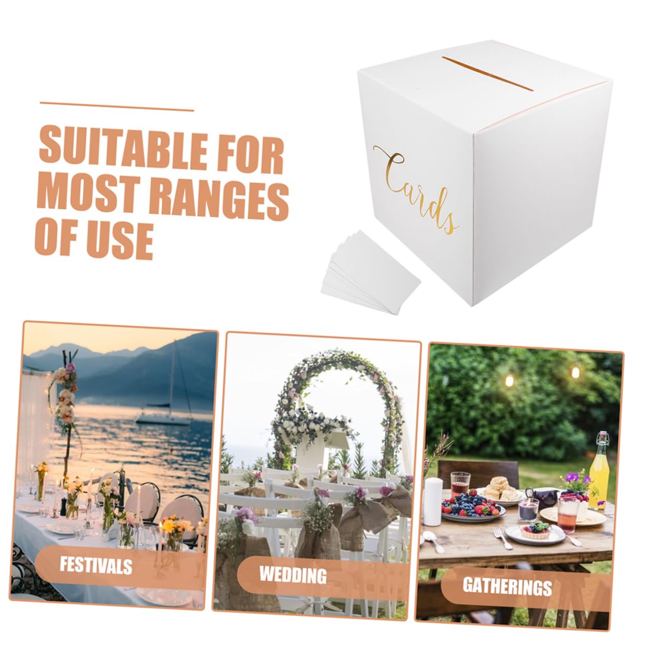 Vaguelly 4sätze Hochzeit Kartenbox Mit Grußkarten Elegante Geldbox Für Karten Und Weiße Hochzeitsdeko Für Feierlichkeiten Zur Sammlung Von Glückwünschen Und Erinnerungen