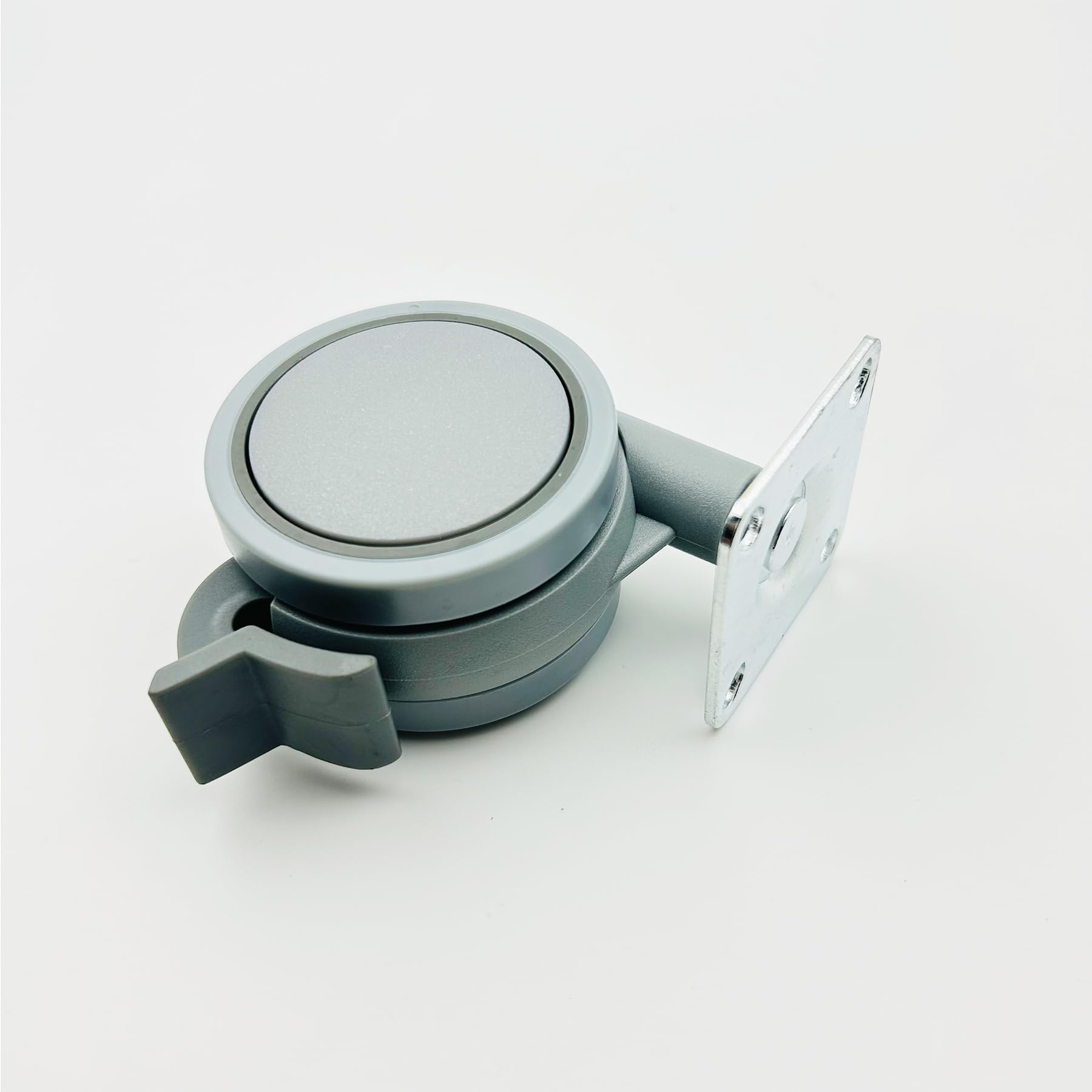 LIKERAINY Swivel Plate Fixing Twin Caster Nylon Wheels FC3611A with Brake 360 Degree General Purpose Castors Size diameter 60mm Pack of 4 Pieces - Image 2