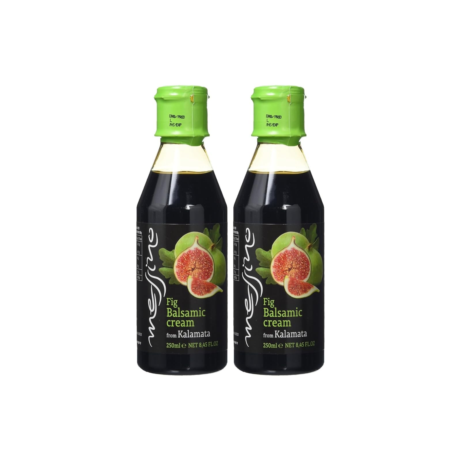 Messino Greek Fig Balsamic Cream – Pack of 2 x 250ml (500ml Total) Sweet & Fruity Dressing for Salads, Meat, Pasta & Desserts Vegan, No Added Sugar
